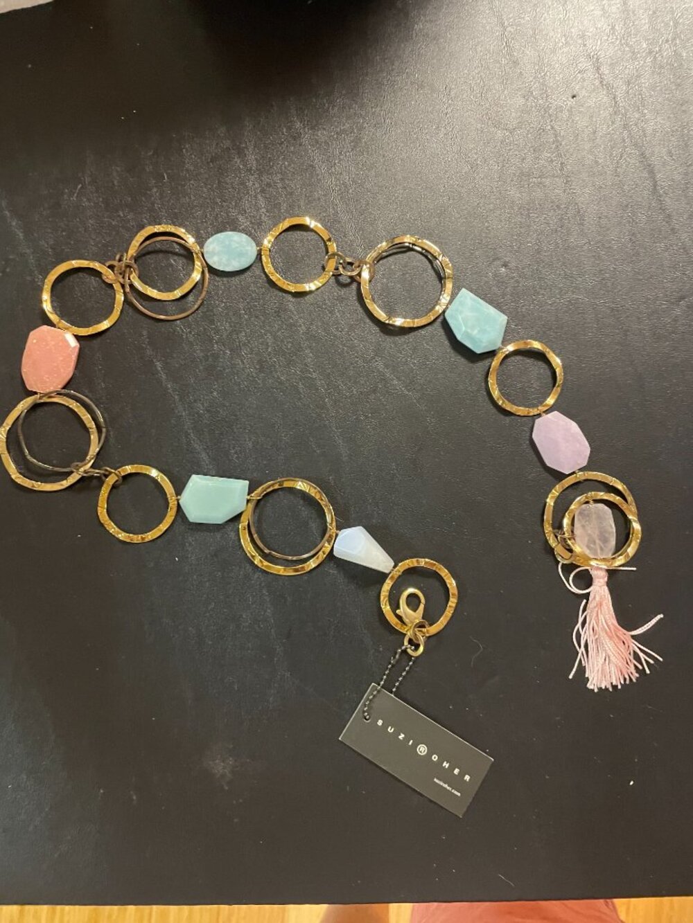 Suzie Roher Antique Silver, Gold, Multicolor belt Size M New With Tags